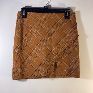 Free people Plaid wrap mini skirt